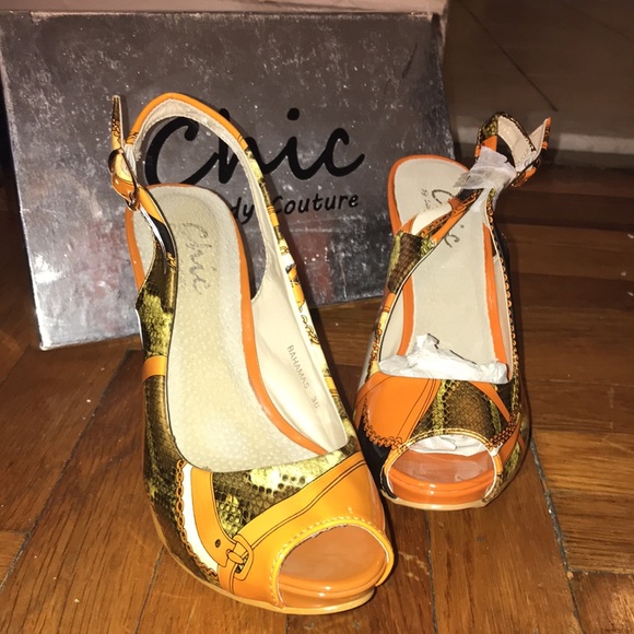 Chic By Lady Couture “Bahamas” Peep Toe Stilettos - Picture 4 of 4
